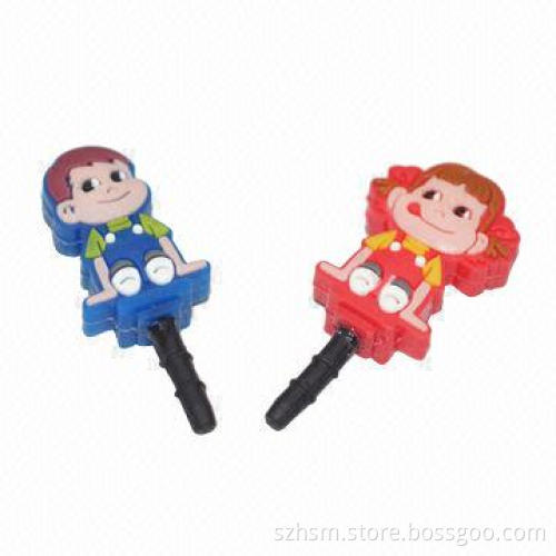 Fashion Cartoon Cute Customized Anti-dust Plug, Measures 2x1x0.3cm